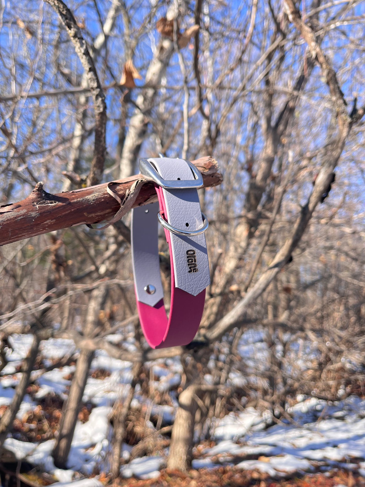 Collier VALAR | 12 à 17" | bordeaux et gris