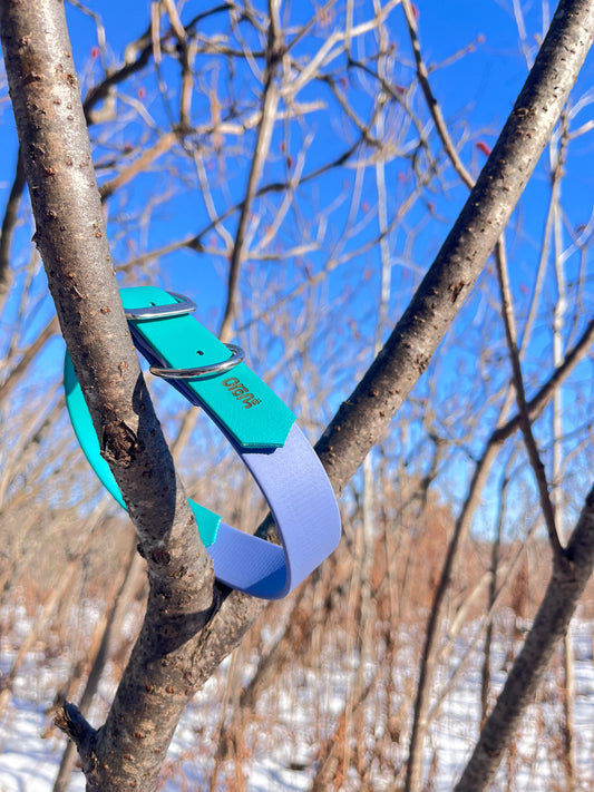 Collier VALAR | 12 à 17" | teal et parme